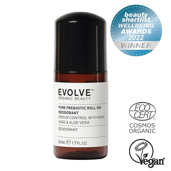 Pure Prebiotic Roll On Deodorant 50ml - Evolve Organic Beauty